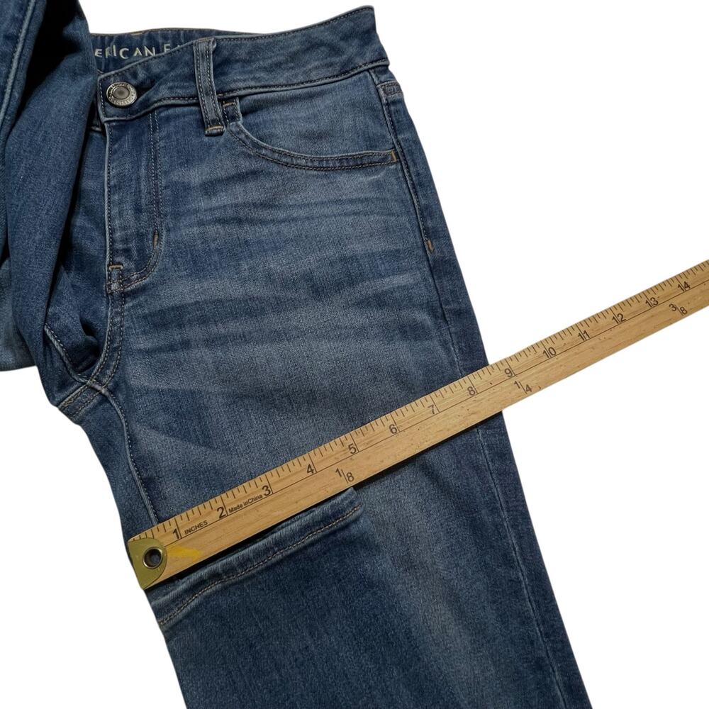 American Eagle Jegging Jeans Women’s 6 Blue Mid Rise Next Level Stretch - Picture 10 of 11